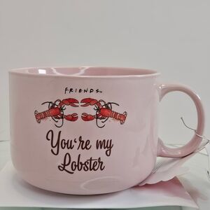 FRIENDS Pink 'You're My Lobster' Mug 34 Oz Large Ceramic Cup